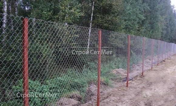 Фото 105. Забор из сетки рабицы, цена, купить в Минске с установкой, монтажом